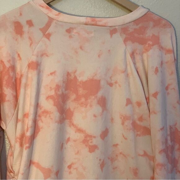 FEATHERS Peach Cream Tie-Dye Women's Maternity Sweatshirt XL. - Picture 6 of 12